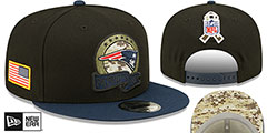 Patriots 2022 SALUTE-TO-SERVICE SNAPBACK Black-Navy Hat by New Era