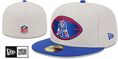 Patriots 2024 HISTORIC SIDELINE Stone-Royal Fitted Hat by New Era