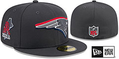 Patriots 2024 ONSTAGE NFL DRAFT Grey Fitted Hat by New Era