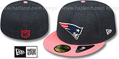 Patriots 2T-HEATHER ACTION Navy-Red Fitted Hat by New Era