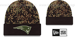 Patriots ARMY CAMO PRINT-PLAY Knit Beanie Hat by New Era