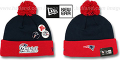 Patriots BUTTON-UP Knit Beanie Hat by New Era