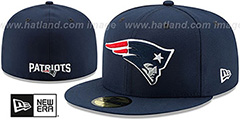 Patriots NFL TEAM-BASIC Navy Fitted Hat by New Era