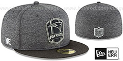 Patriots ROAD ONFIELD STADIUM Charcoal-Black Fitted Hat by New Era