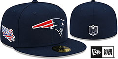 Patriots SUPER BOWL XXXVI SIDE-PATCH Navy Fitted Hat by New Era