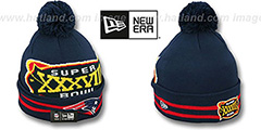 Patriots SUPER BOWL XXXVIII Navy Knit Beanie Hat by New Era