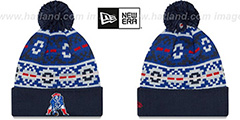 Patriots THROWBACK RETRO CHILL Knit Beanie Hat by New Era