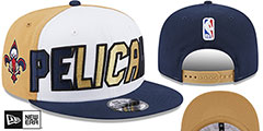 Pelicans COLOR BLOCK BACK HALF SNAPBACK Hat by New Era