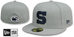 Penn State ALT NCAA TEAM-BASIC Grey Fitted Hat by New Era