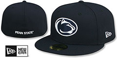 Penn State NCAA TEAM-BASIC Navy Fitted Hat by New Era