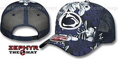 Penn State TROPICAL MESH SNAPBACK Navy Hat by Zephyr