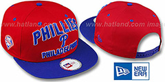 Phillies 2T PAYDIRT SNAPBACK Red-Royal Adjustable Hat by New Era