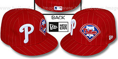 Phillies BIG-ONE DOUBLE WHAMMY Red-White Fitted Hat