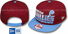 Phillies COOP SLICE-N-DICE SNAPBACK Burgundy-Sky Hat by New Era