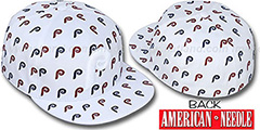 Phillies DICE ALL-OVER White Fitted Hat by American Needle