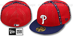 Phillies GELLIN Red-Royal Fitted Hat by New Era