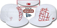 Phillies GPS White-Red Fitted Hat by New Era