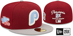 Phillies LETTERMAN SIDE-PATCH Fitted Hat by New Era