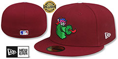 Phillies PHILLIE PHANATIC Burgundy Fitted Hat by New Era