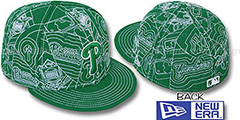 Phillies PUFFY REMIX Kelly-White Fitted Hat by New Era