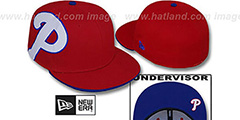 Phillies SIDEWINGER Red Fitted Hat by New Era