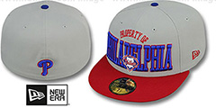 Phillies TEAM-PRIDE Grey-Red Fitted Hat by New Era