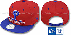 Phillies UNDERLINE SNAPBACK Red-Royal Hat by New Era