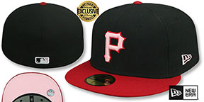 Pirates 1998 COOPERSTOWN PINK LOGO BOTTOM Fitted Hat by New Era