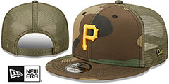 Pirates ARMY CAMO TRUCKER Hat by New Era