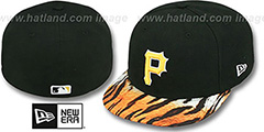 Pirates REAL TIGER VIZA-PRINT Black Fitted Hat by New Era