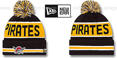 Pirates THE-COACH Black Knit Beanie Hat by New Era