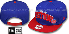 Pistons CHENILLE-ARCH SNAPBACK Royal-Red Hat by New Era