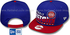 Pistons SLICE-N-DICE SNAPBACK Royal-Red Hat by New Era