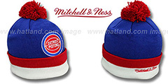 Pistons XL-LOGO BEANIE Royal by Mitchell and Ness