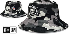 Raiders 2022 CAMO NFL TRAINING CAMP BUCKET Hat by New Era