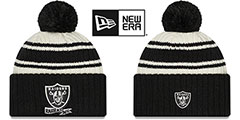 Raiders 2022 NFL SIDELINE Knit Beanie Hat by New Era