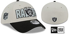 Raiders 2023 NFL DRAFT FLEX Stone-Black Hat by New Era