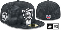 Raiders 2024 NFL SIDELINE Black Fitted Hat by New Era