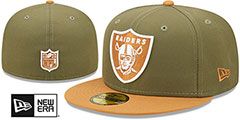 Raiders 2T COLOR PACK Olive-Tan Fitted Hat by New Era