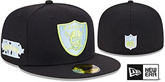 Raiders COLOR PACK SIDE-PATCH Black Fitted Hat by New Era