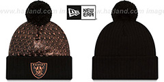 Raiders COPPER CRUSH Black Knit Beanie by New Era