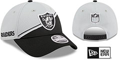 Raiders DASHMARK SIDELINE SNAPBACK Grey-Black Hat by New Era