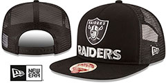 Raiders HERITAGE FOAM FRONT TRUCKER SNAPBACK Black Hat by New Era