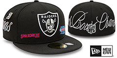 Raiders HISTORIC CHAMPIONS Black Fitted Hat by New Era