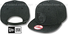 Raiders MELTON STINGER STRAPBACK Hat by New Era