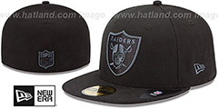 Raiders NFL TEAM-BASIC FADEOUT Black Fitted Hat by New Era