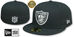 Raiders NFL TEAM-BASIC Charcoal-White Fitted Hat by New Era