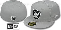 Raiders NFL TEAM-BASIC Grey-Black-White Fitted Hat by New Era