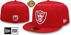 Raiders NFL TEAM-BASIC Red-White Fitted Hat by New Era