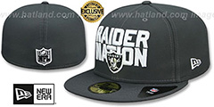 Raiders RAIDER-NATION Charcoal-White Fitted Hat by New Era